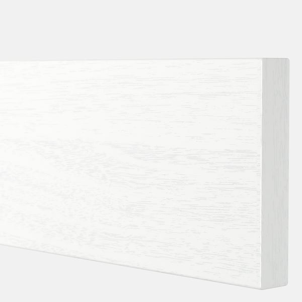 White wooden panel, smooth surface. Sturdy, seamless finish.