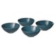 FÄRGKLAR Bowl, glossy dark turquoise, 16 cm