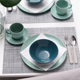 FÄRGKLAR Bowl, glossy dark turquoise, 16 cm