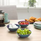 FÄRGKLAR Bowl, glossy dark turquoise, 16 cm