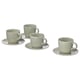 FÄRGKLAR Cup with saucer, matt green, 25 cl