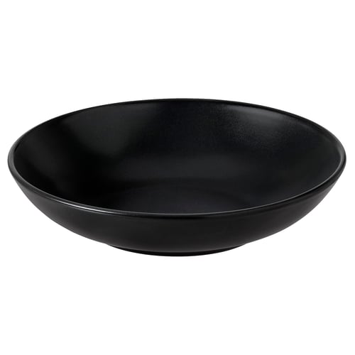 FÄRGKLAR Deep plate, matt dark grey, 19 cm