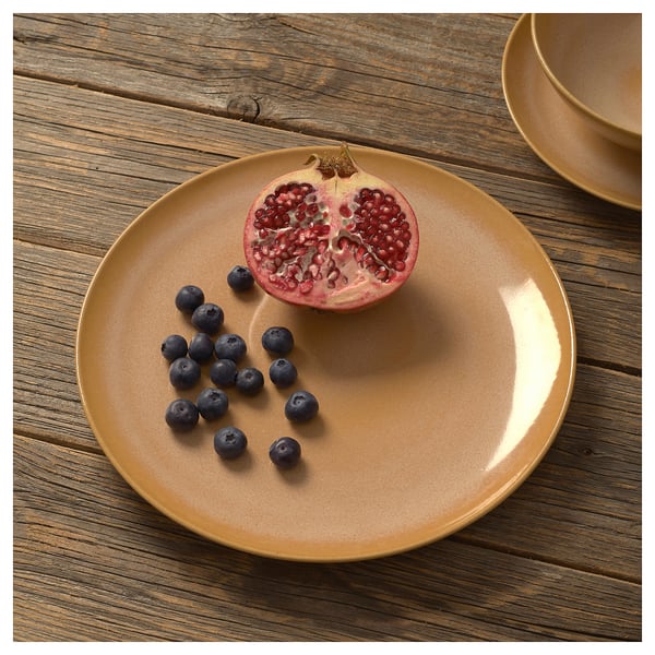 FÄRGKLAR Plate, glossy yellow, 26 cm