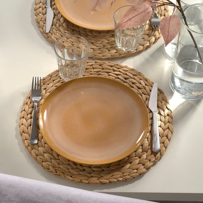 FÄRGKLAR Plate, glossy yellow, 26 cm