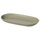 FÄRGKLAR Serving plate, matt green, 27x14 cm