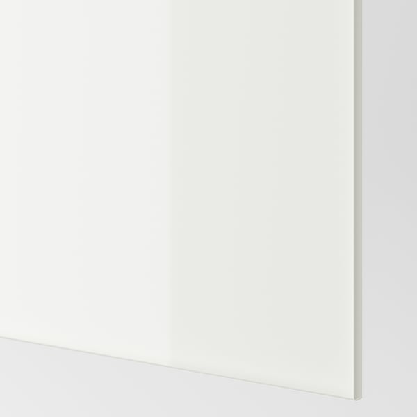 FÄRVIK 4 panels for sliding door frame, white glass, 100x236 cm