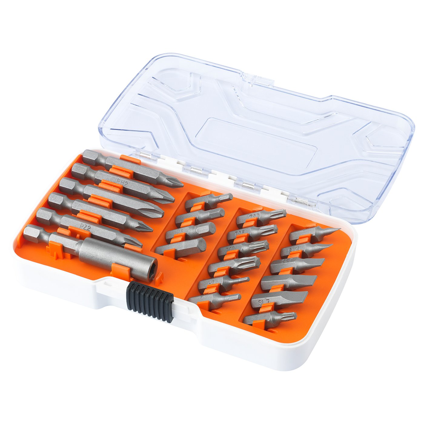 FIXA 22-piece screwdriver bit set, dark grey - IKEA