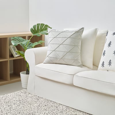 FJÄLLELM Cushion cover, light grey, 50x50 cm