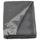 FJÄLLSTARR grey boho towel with fringe, woven cotton, rectangular, double-sided.