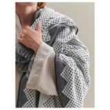 FJÄLLSTARR Hand towel, white/grey, 40x70 cm