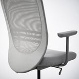 FLINTAN Office chair with armrests, Diseröd grey