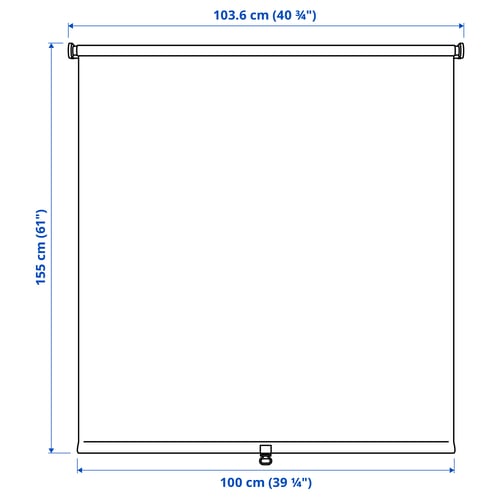 Illustration with measurements for the product: FÖNSTERBLAD.