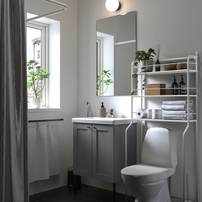 FRÖSJÖN Over-the-toilet shelf, white, 65x156 cm