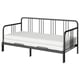 Option: FYRESDAL Day-bed with 2 mattresses, black/Åfjäll firm, 80x200 cm