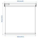 FYRTUR Block-out roller blind, smart wireless/battery-operated grey, 120x195 cm