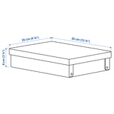 GÄRDESGÅRD Storage box with lid, natural, 25x35x8 cm