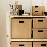 GÄRDESGÅRD Storage box with lid, natural, 32x35x31 cm