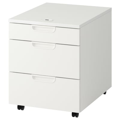 GALANT Drawer unit on castors, white, 45x55 cm
