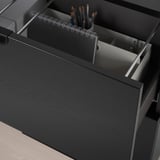 GALANT Storage combination with filing, black stained ash veneer, 160x80 cm
