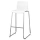 GLENN Bar stool, white/chrome-plated, 77 cm