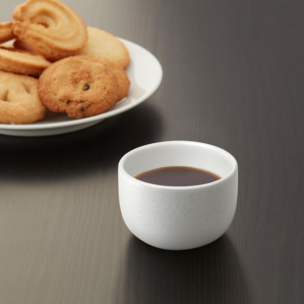 GOKVÄLLÅ Kava cup, white, 6 cl