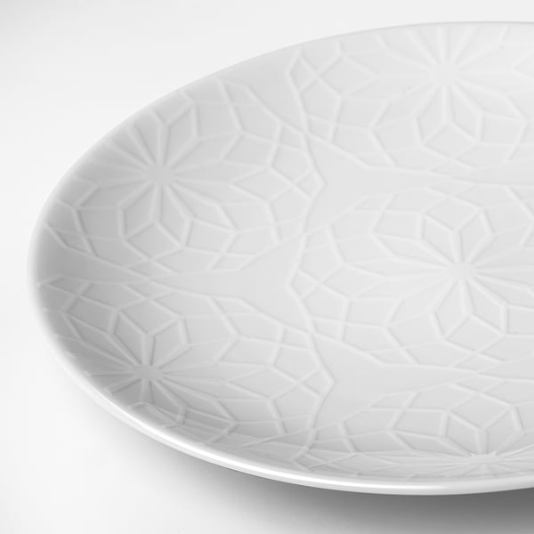 GOKVÄLLÅ Plate, white, 21 cm