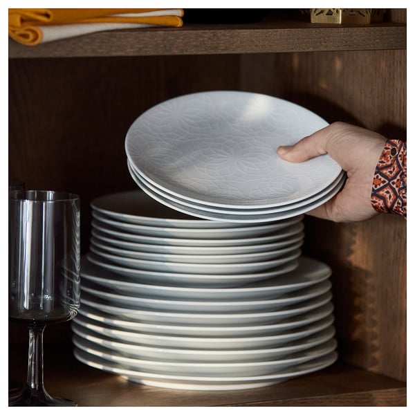 GOKVÄLLÅ Plate, white, 21 cm