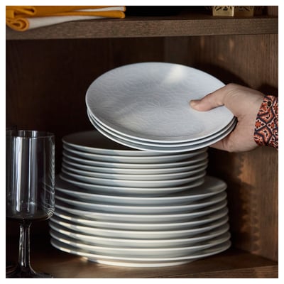 GOKVÄLLÅ Plate, white, 21 cm