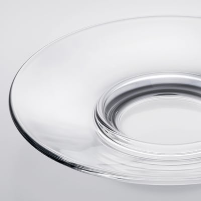 GOTTFINNANDE Saucer, clear glass, 12 cm