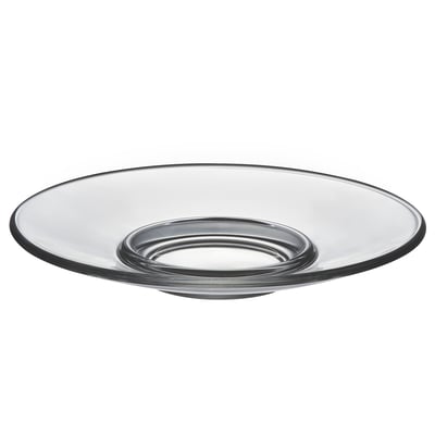 GOTTFINNANDE Saucer, clear glass, 12 cm