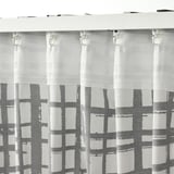 GRÖNKATTFOT Curtains, 1 pair, white/black, 145x300 cm