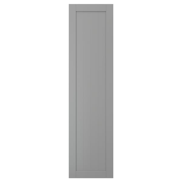 Grey GULLABERG wardrobe door with square panels and sleek design.