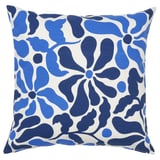 GULLBERGSÖ Cushion cover, blue floral pattern/outdoor indoor, 50x50 cm