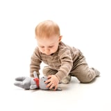 GULLIGAST Squeaky soft toy, grey/red