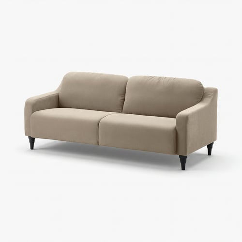 GULLVALLA beige sofa, rounded shapes, fabric-covered, comfy, modern yet traditional design.