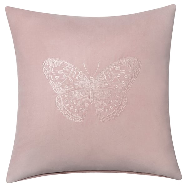 GULVICKER Cushion cover, pink/butterfly, 50x50 cm