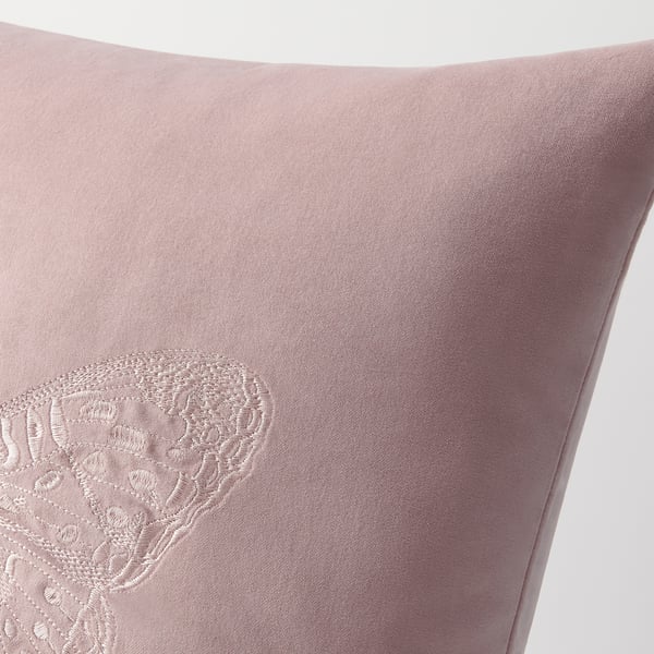 GULVICKER Cushion cover, pink/butterfly, 50x50 cm