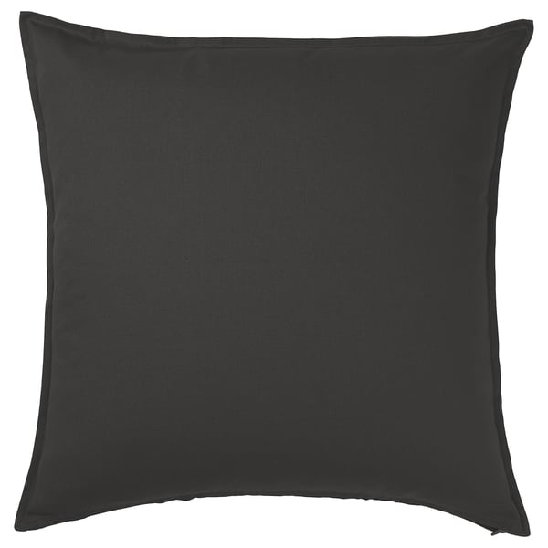 GURLI Cushion cover, dark grey, 65x65 cm
