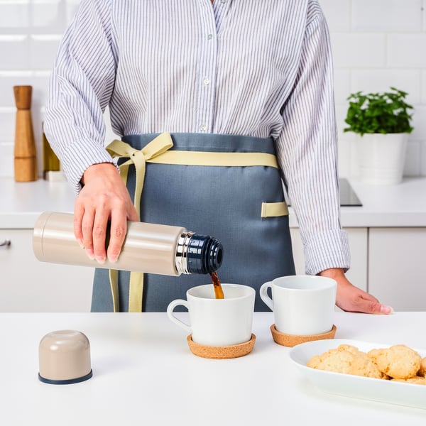 HÄLSA Steel vacuum flask, beige, 0.5 l