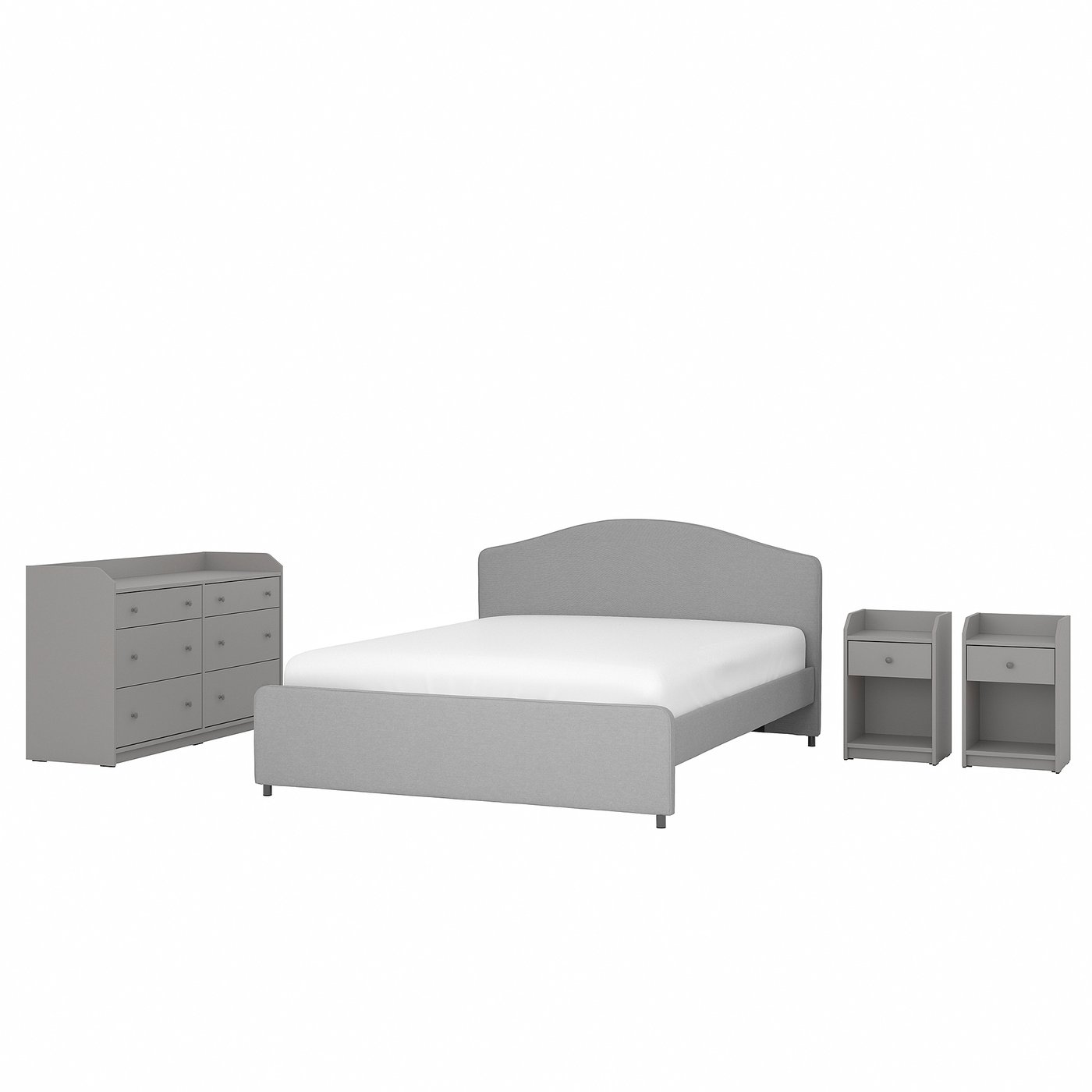 HAUGA Bedroom furniture, set of 4 
