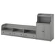 HAUGA TV/storage combination, grey, 276x46x116 cm