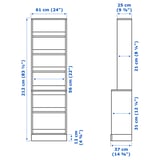 HAVSTA Shelving unit with plinth, dark brown, 61x37x212 cm