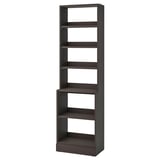 HAVSTA Shelving unit with plinth, dark brown, 61x37x212 cm