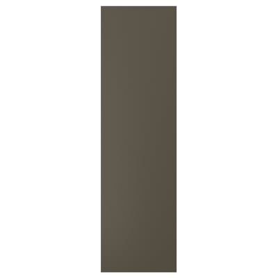 A rectangular HAVSTORP door in dark brown/beige with a smooth surface and clean lines.
