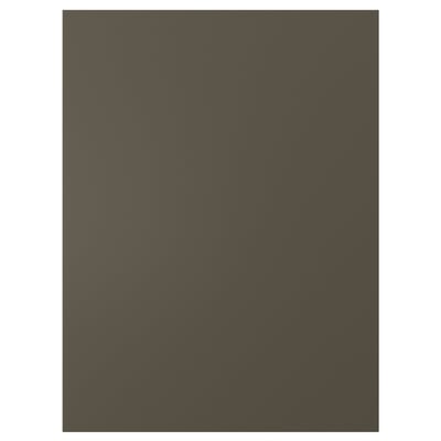 Dark brown wooden panel, smooth finish, rectangular shape.
