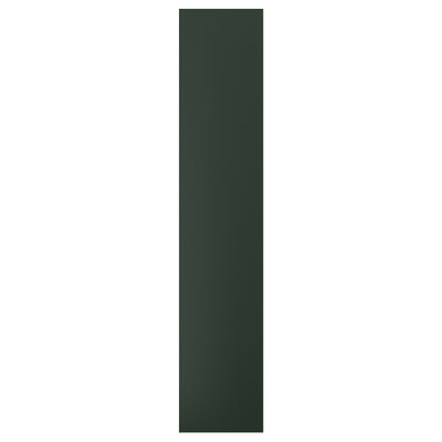 HAVSTORP tall rectangular cabinet in dark green with smooth finish.