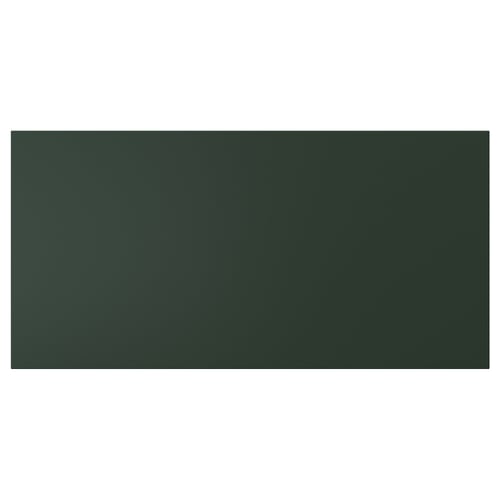 HAVSTORP deep green rectangular panel, smooth finish, fiberboard core.