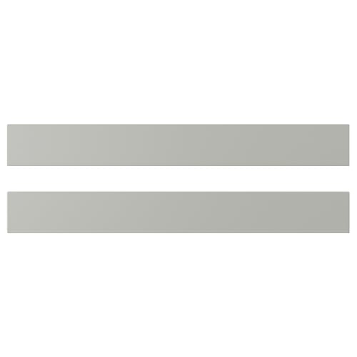 Two light grey rectangular panels side by side, smooth, flat, modern design.