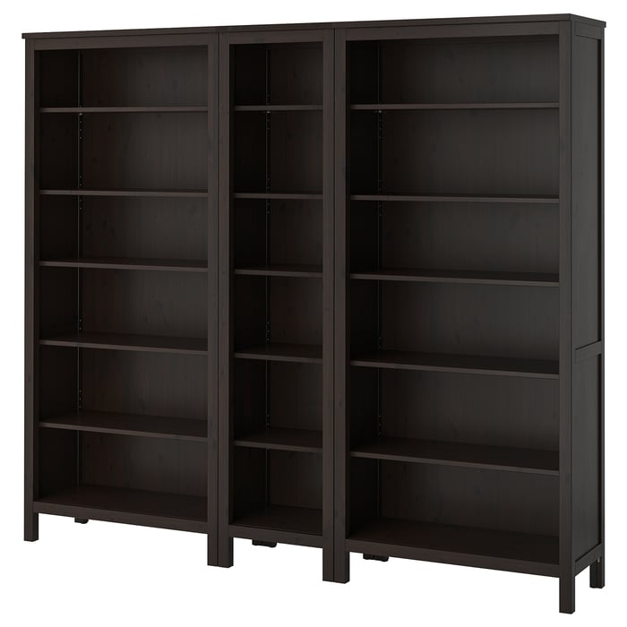 HEMNES bookcase, blackbrown, 229x197 cm IKEA