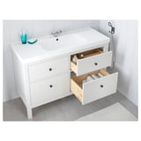 HEMNES / ORRSJÖN Wash-stnd w drawers/wash-basin/tap, white, 122x49x89 cm